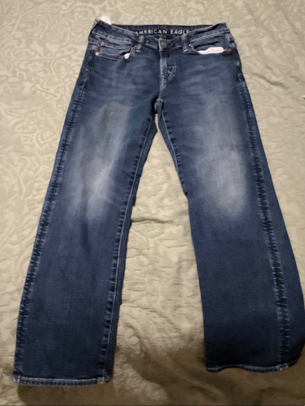 American Eagle Outfitters Men's Dark Blue Bootcut Jeans